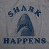 Womens Shark Happens Tshirt Funny Vacation Great White Shit Happens Funny Saying Tee