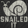Mens Snailed It Shirt Funny Nailed It Snail Pun Sunglasses Sarcastic Novelty Tee