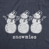 Mens Snowmies Tshirt Funny Snowmen Homies Friends Winter Season Graphic Tee
