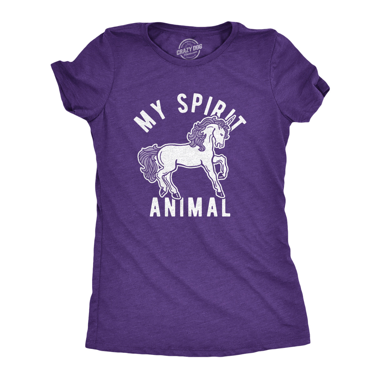 Womens My Spirit Animal: Unicorn Tshirt Funny Mythical Horse Sarcastic Graphic Novelty Tee