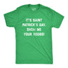 Mens It's Saint Patrick's Day Show Me Your Boobs Tshirt Funny St Paddy's Day Graphic Tee