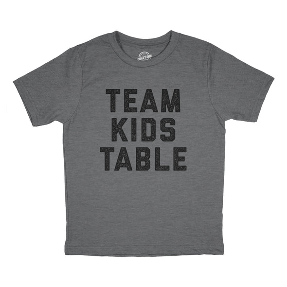 Youth Team Kids Table Tshirt Funny Thanksgiving Christmas Dinner Holiday Graphic Tee