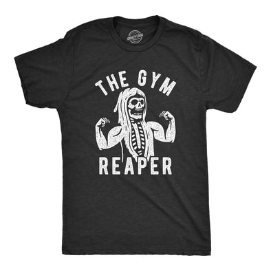 Mens The Gym Reaper Tshirt Funny Grim Reaper Funny Fitness Halloween Workout Tee