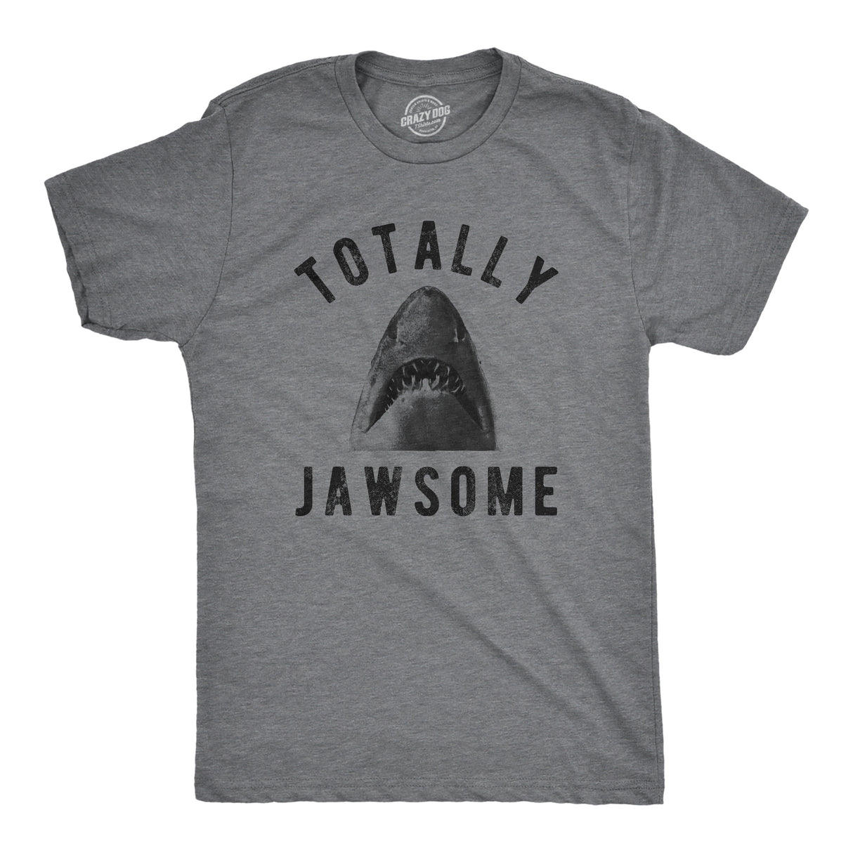 Mens Totally Jawsome Tshirt Funny Hilarious Shark Bite Graphic Novelty Tee