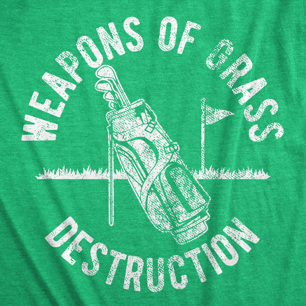 Mens Weapons Of Grass Destruction Tshirt Funny Golf Clubs Sarcastic Tee
