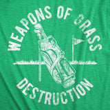Mens Weapons Of Grass Destruction Tshirt Funny Golf Clubs Sarcastic Tee