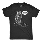 Mens Whom Owl Tshirt Funny Grammar Nerd Sarcastic Graphic Novelty Tee