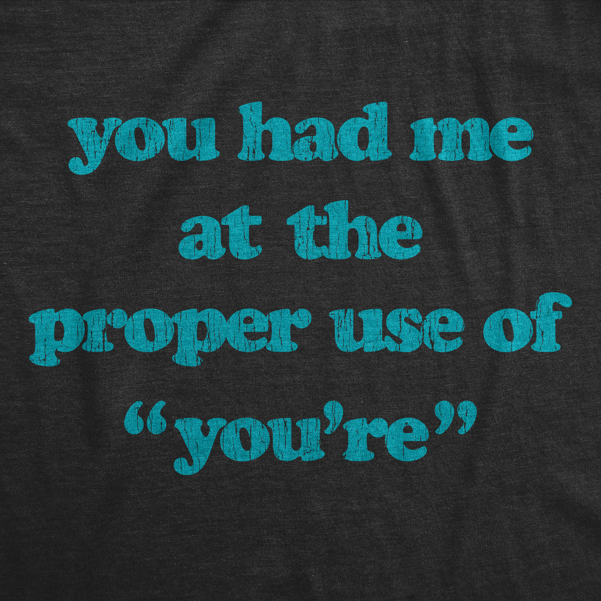 Womens You Had Me At The Proper Use Of You're Tshirt Funny Correcting Grammar Tee