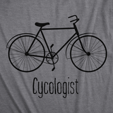 Womens Cycologist Funny Psychology Biking Cyclist Gift for Biker Graphic Sarcasm