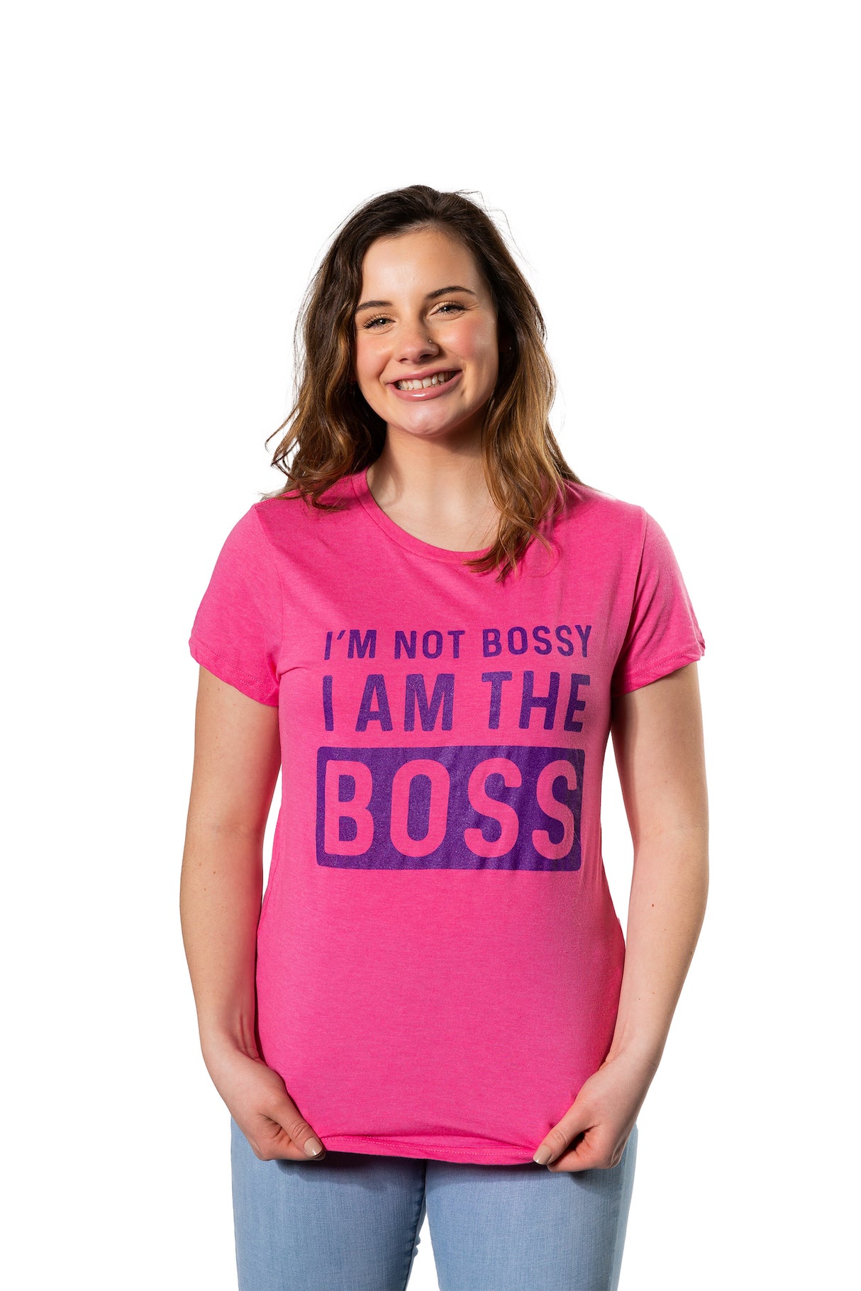 Womens Im Not Bossy I Am The Boss T shirt Funny Sarcastic Girl Power Tee Ladies