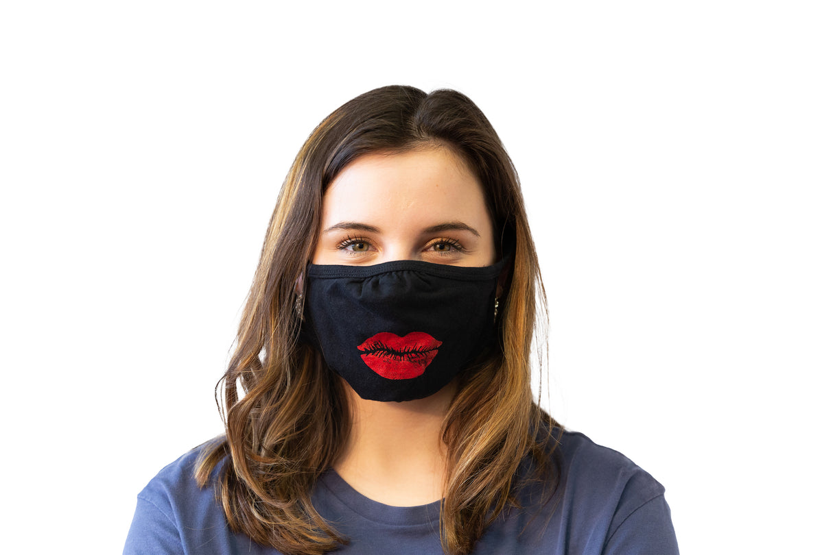 Big Lips Face Mask Funny Kiss Novelty Graphic Nose And Mouth Covering