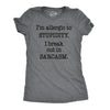 Womens Allergic To Stupidity Break Out In Sarcasm Funny Stupid T shirt