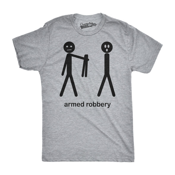 Armed Robbery Stick Figure Men's Tshirt