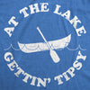 Womens At The Lake Gettin' Tipsy Funny Shirts Hilarious Canoe Vintage Novelty T shirt