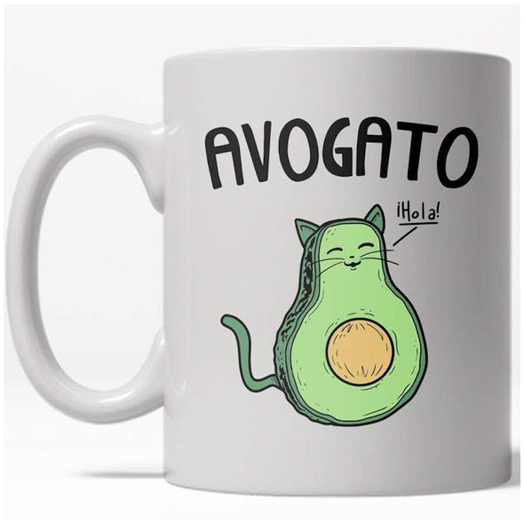 Avogato Mug Funny Avocado Cat Kitty Coffee Cup - 11oz