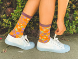 Women's Awesome Aunt Socks Funny Flowers Family Niece Nephew Graphic Novelty Footwear