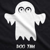 Womens Boo Yah Funny Spooky Cute Halloween Fall Ghost T shirt