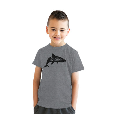 Youth Brother Shark Tshirt Funny Beach Summer Vacation Family Tee For Kids