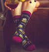 Women's Buzzed Socks Funny Bumble Bee Drinking Party Graphic Novelty Footwear