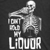 Womens I Cant Hold My Liquor Tshirt Funny Halloween Skeleton Drinking Tee For Ladies