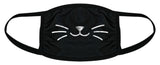 Youth Cat Whiskers Face Mask Funny Kitty Nose And Mouth Covering For Kids