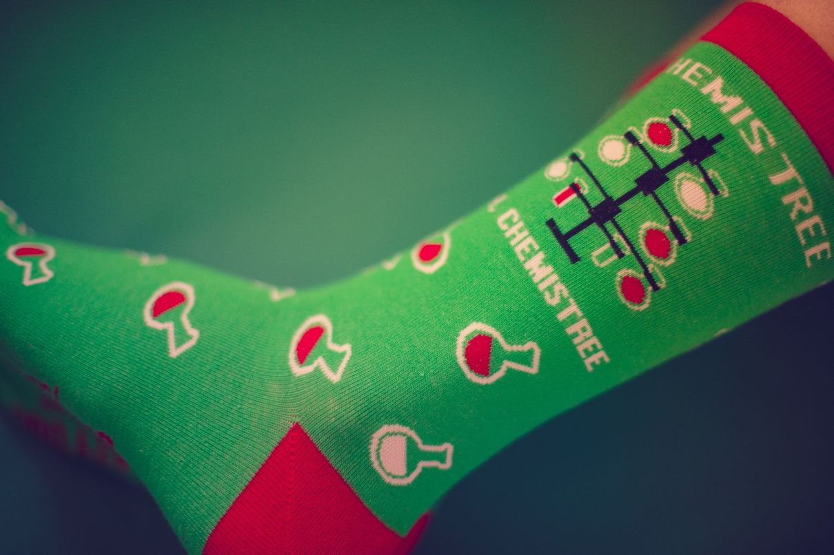 Women's Oh Chemistree Socks Funny Christmas Tree Chemistry Science Nerdy Graphic Novelty Footwear