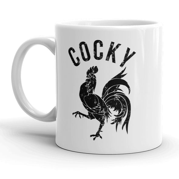 Cocky Mug Funny Rooster Chicken Coffee Cup - 11oz