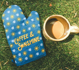 Coffee And Sunshine Oven Mitt Cute Morning Breakfast Baking Graphic Novelty Kitchen Glove