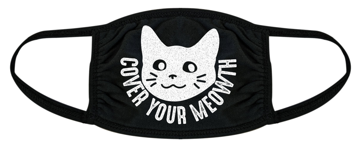 Cover Your Meow Face Mask Funny Crazy Cat Lady Graphic Novelty Nose And Mouth Covering