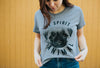 Womens My Spirit Animal Pug T Shirt Funny Dog Mom Tee Cute Top Gift for Her