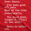 Womens Dear Santa I'll Buy My Own Stuff Tshirt Funny Christmas Present Tee For Ladies