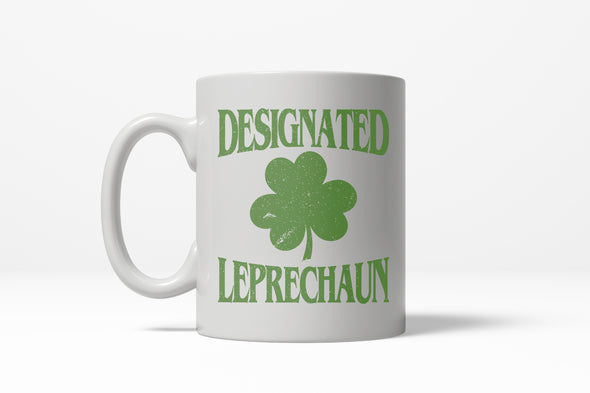 Designated Leprechaun Funny St. Patrick's Day Clover Ceramic Coffee Drinking Mug - 11oz