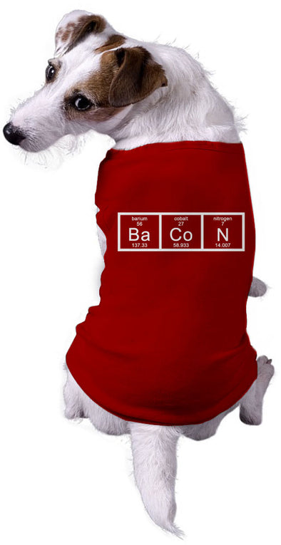 Dog Chemistry of Bacon Funny Nerdy Scientfic Animal Dog Shirt