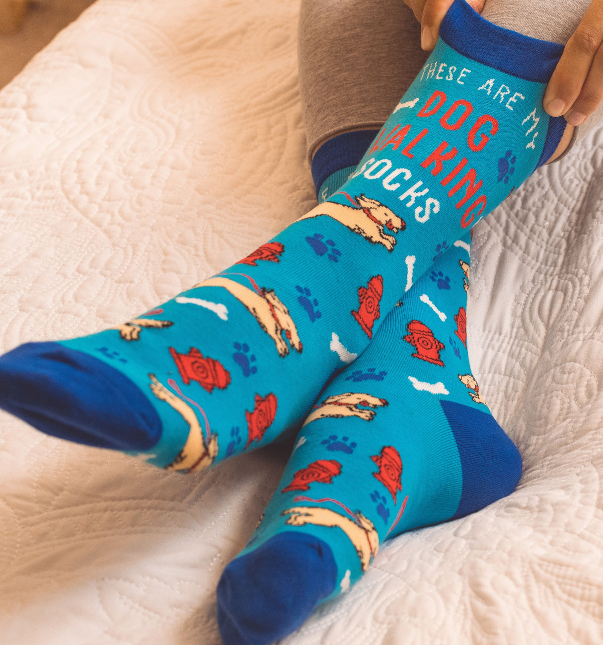Women's These Are My Dog Walking Socks Funny Pet Puppy Animal Lover Graphic Novelty Footwear