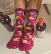 Women's I Just Want To Drink Wine And Pet My Cat Socks Funny Pet Kitty Kitten Animal Lover Graphic Footwear