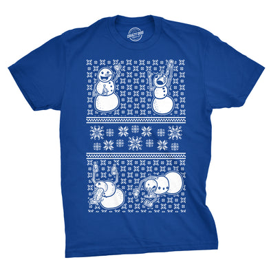 Drunk Snowmen Ugly Christmas Sweater Men's Tshirt