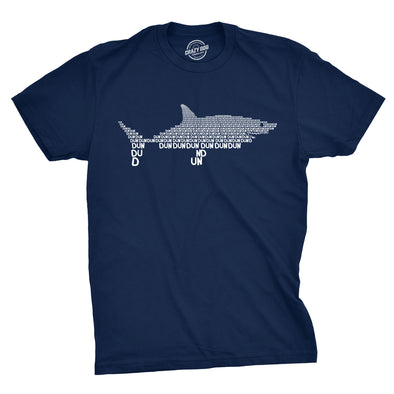 Dun Dun Dun Graphic Shark Text Men's Tshirt