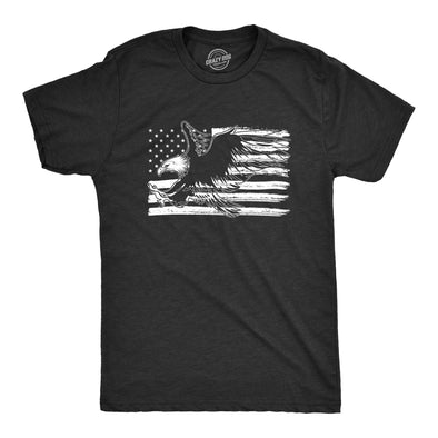 Eagle Over Grunge Flag Men's Tshirt