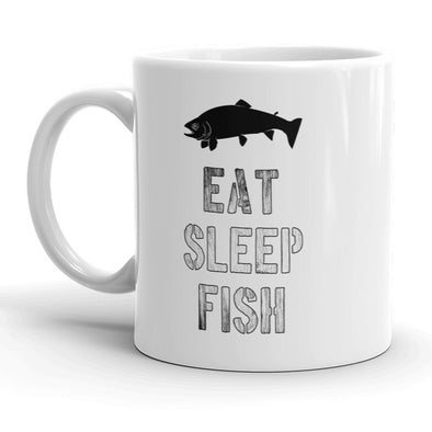 Eat Sleep Fish Mug Funny Outdoors Life Fathers Day Coffee Cup - 11oz