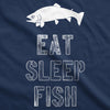 Youth Eat Sleep Fish T Shirt Funny Fishing Tee Cool Graphic Fun Crazy for Kids