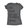 Womens Eat Sleep Get Kids To Sports Repeat T shirt Funny Gift for Mom Sarcastic