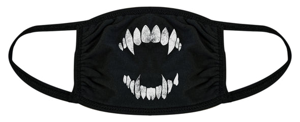 Vampire Teeth Face Mask Funny Halloween Fangs Novelty Graphic Nose And Mouth Covering