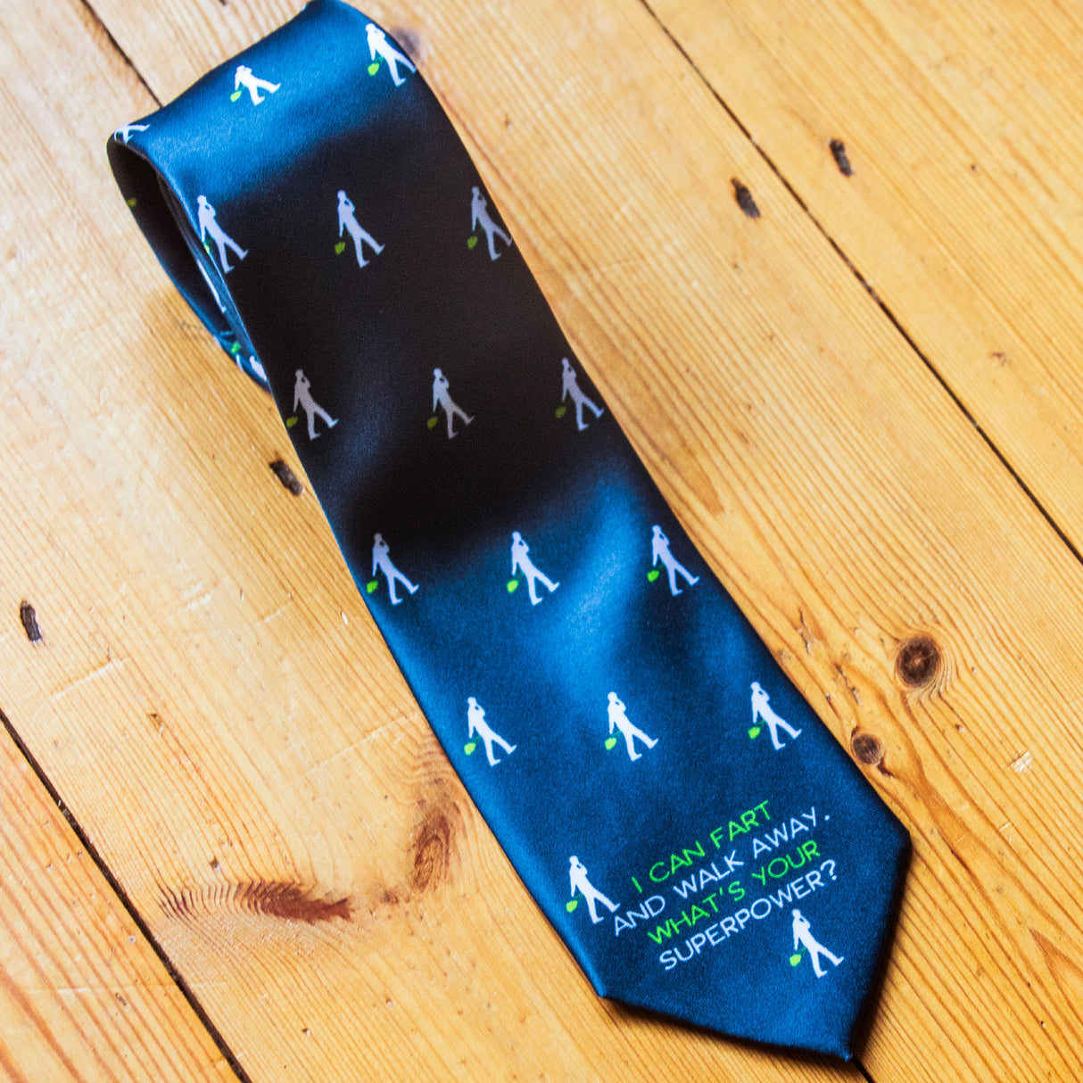 I Can Fart And Walk Away Necktie Funny Neckties for Men Hilarious Farting Tie Mens Novelty Neckties