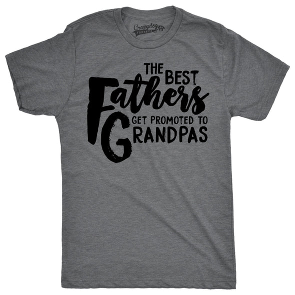 Best Fathers Get Promoted To Grandpas Men's Tshirt