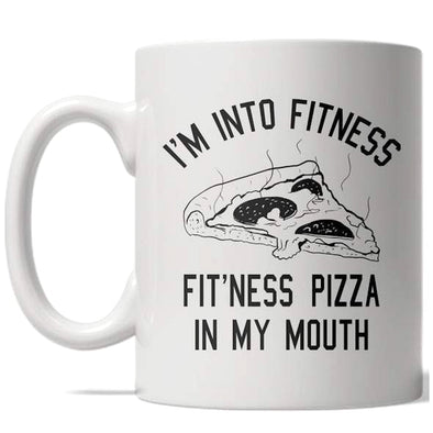 Fitness Pizza Mug Funny Workout Health Italian Food Coffee Cup - 11oz