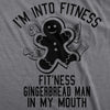 Womens Fitness Gingerbread In My Mouth T shirt Funny Christmas Xmas Gift for Her