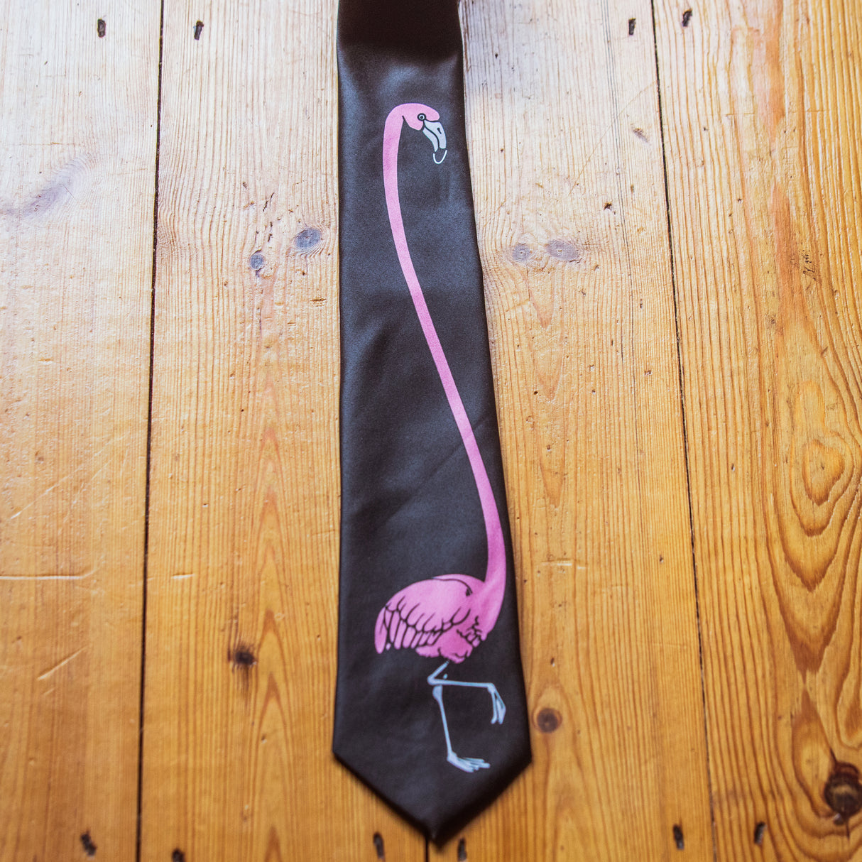 Flamingo Necktie Mens Novelty Neckties Tie for Dad Funny Neckties for Men