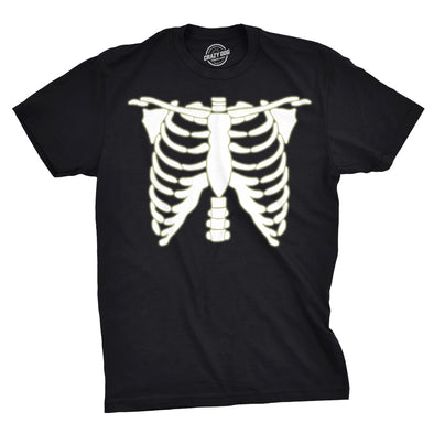 Glowing Skeleton Rib Cage Halloween Men's Tshirt