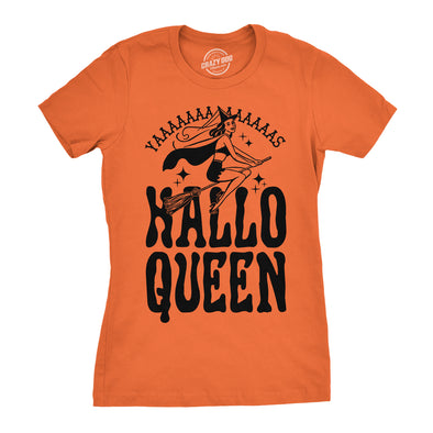 Womens HalloQueen Shirt Funny Halloween Queen Tee for Ladies Cute Costume T shirt