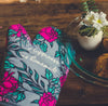 Happiness Is Homemade Oven Mitt Cute Floral Baking Kitchen Glove